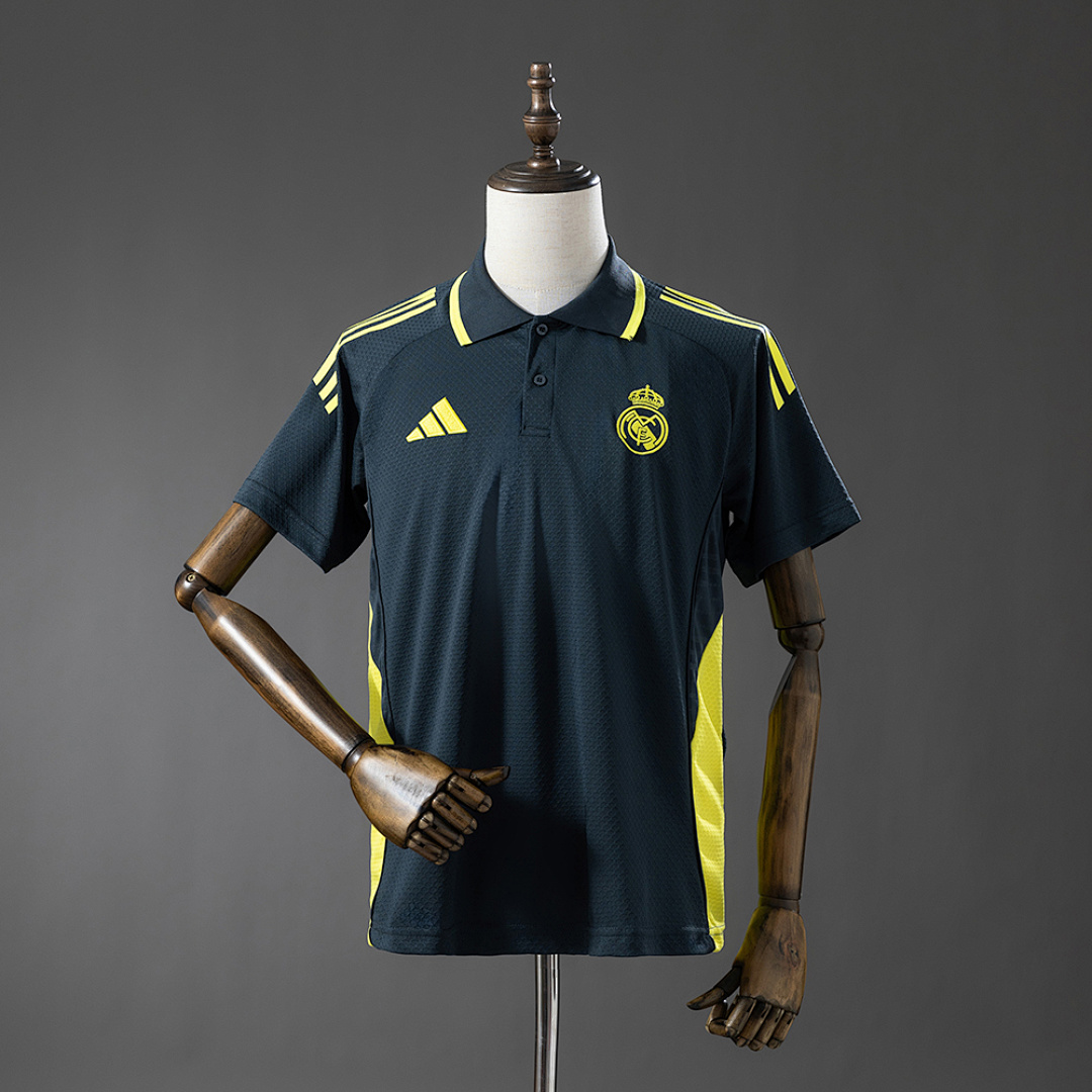 Real Madrid 25/26 POLO - Dark Grey & Yellow S-XXL 2