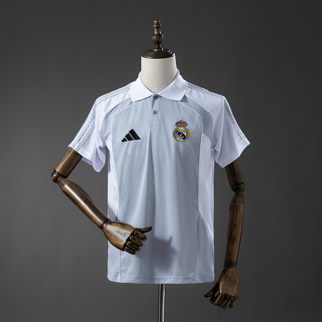 Real Madrid 25/26 POLO - Grey & White S-XXL 2