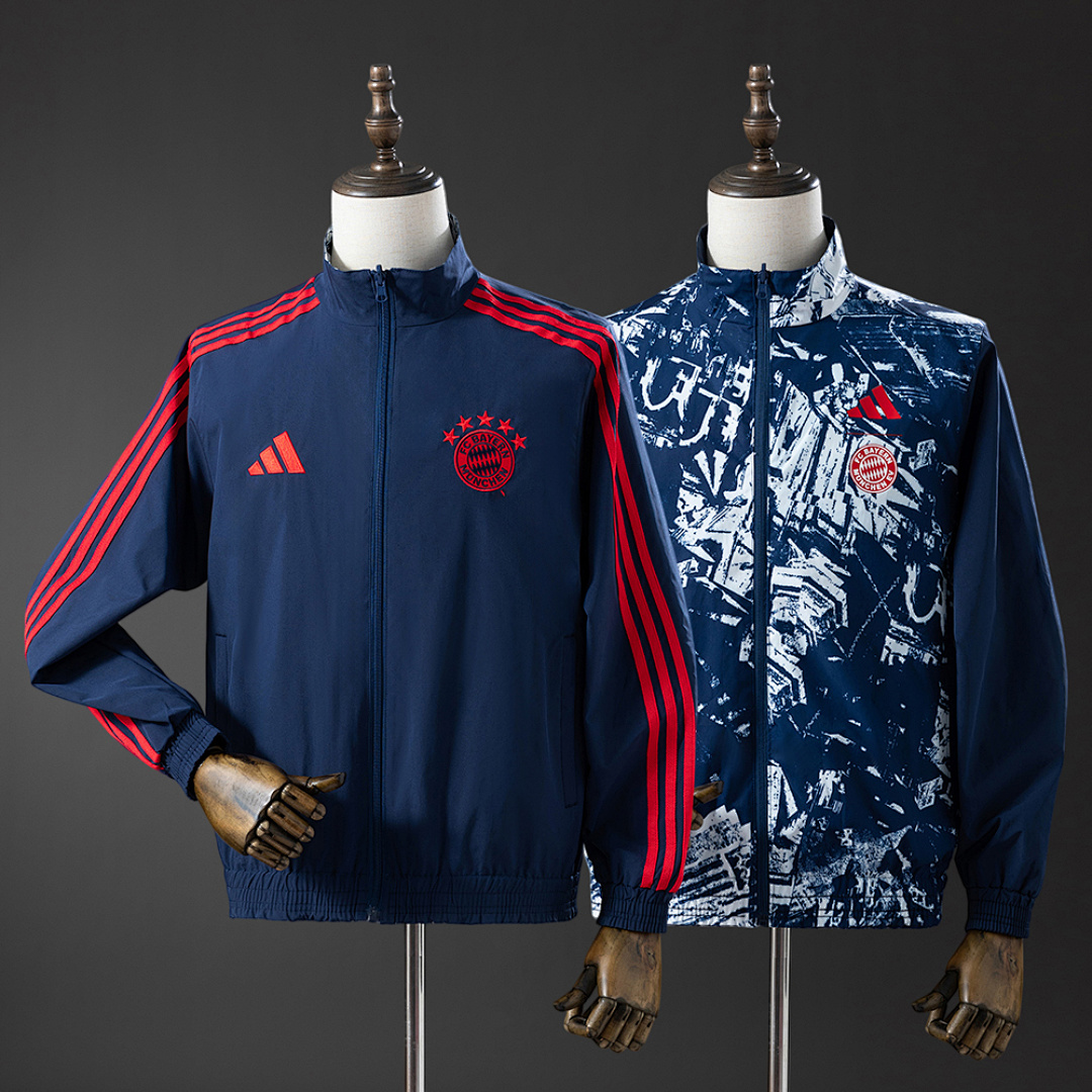 Bayern Munich 25/26 Reversible Jacket Windbreaker - Navy Blue S-3XL 4