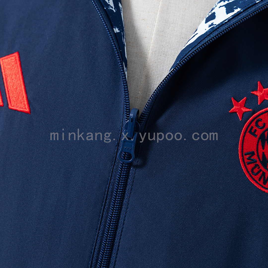 Bayern Munich 25/26 Reversible Jacket Windbreaker - Navy Blue S-3XL 9