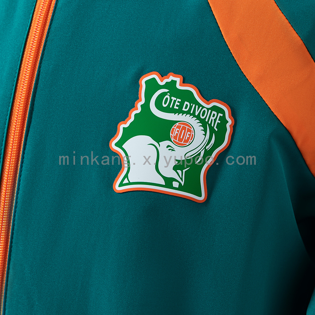 Ivory Coast 2026 Reversible Jacket Windbreaker - Green & Orange S-3XL 11