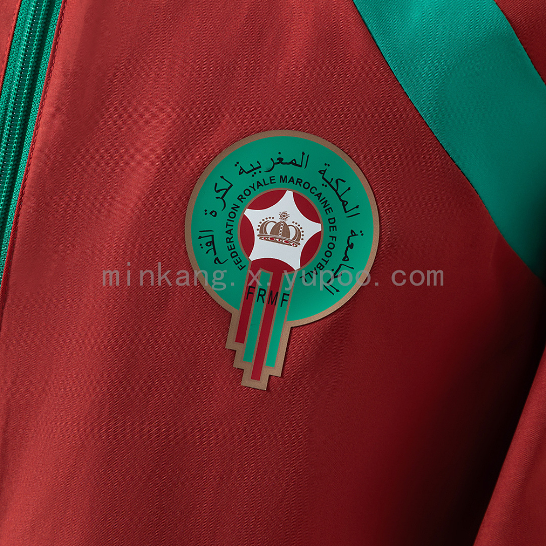 Morocco 2026 Reversible Jacket Windbreaker - Red & Green S-3XL 11
