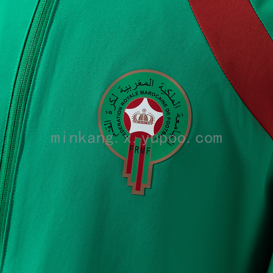 Morocco 2026 Reversible Jacket Windbreaker - Red & Green S-3XL 5