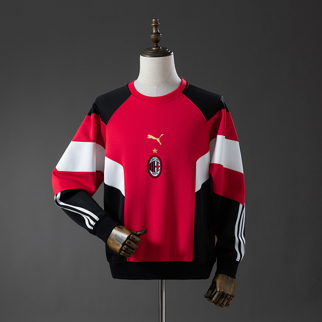 AC Milan 25/26 Long-sleeved Sweatshirt - Red M-4XL 2