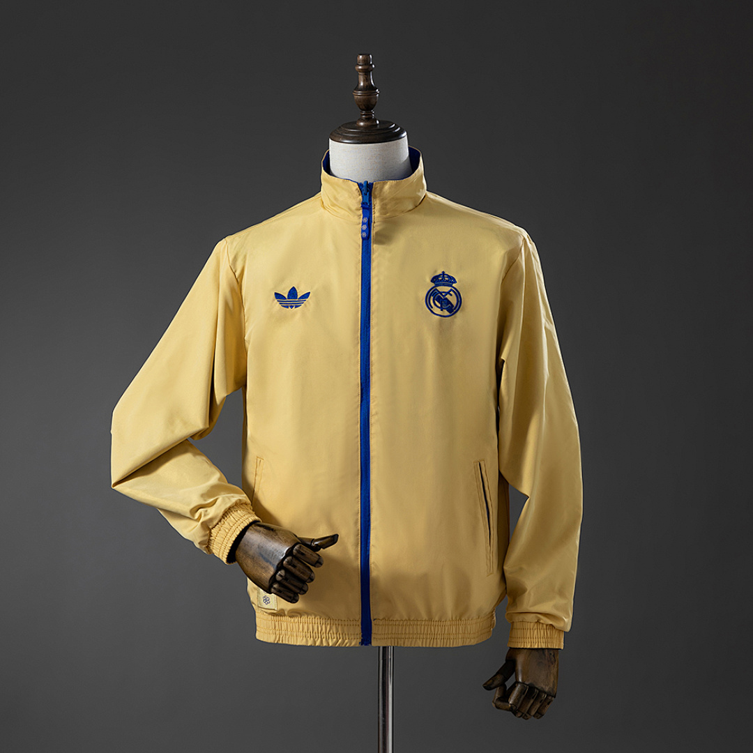 Real Madrid Reversible Jacket Windbreaker - Blue & Yellow S-XXL 4
