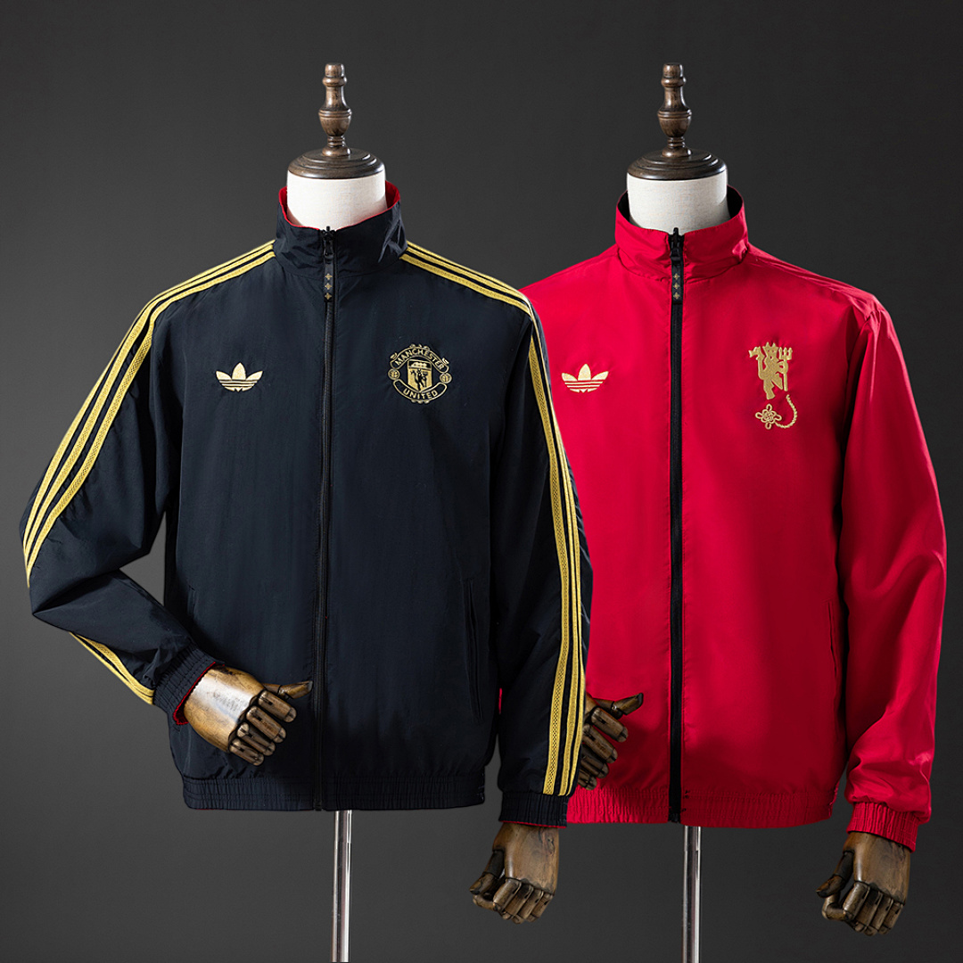 M-U Reversible Jacket Windbreaker - Black & Red S-XXL 2