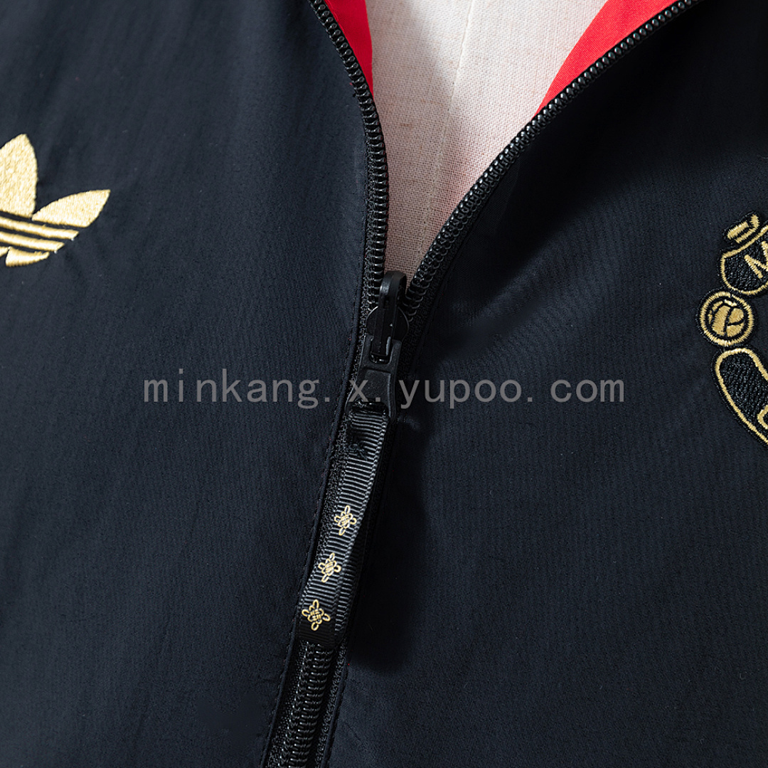 M-U Reversible Jacket Windbreaker - Black & Red S-XXL 9