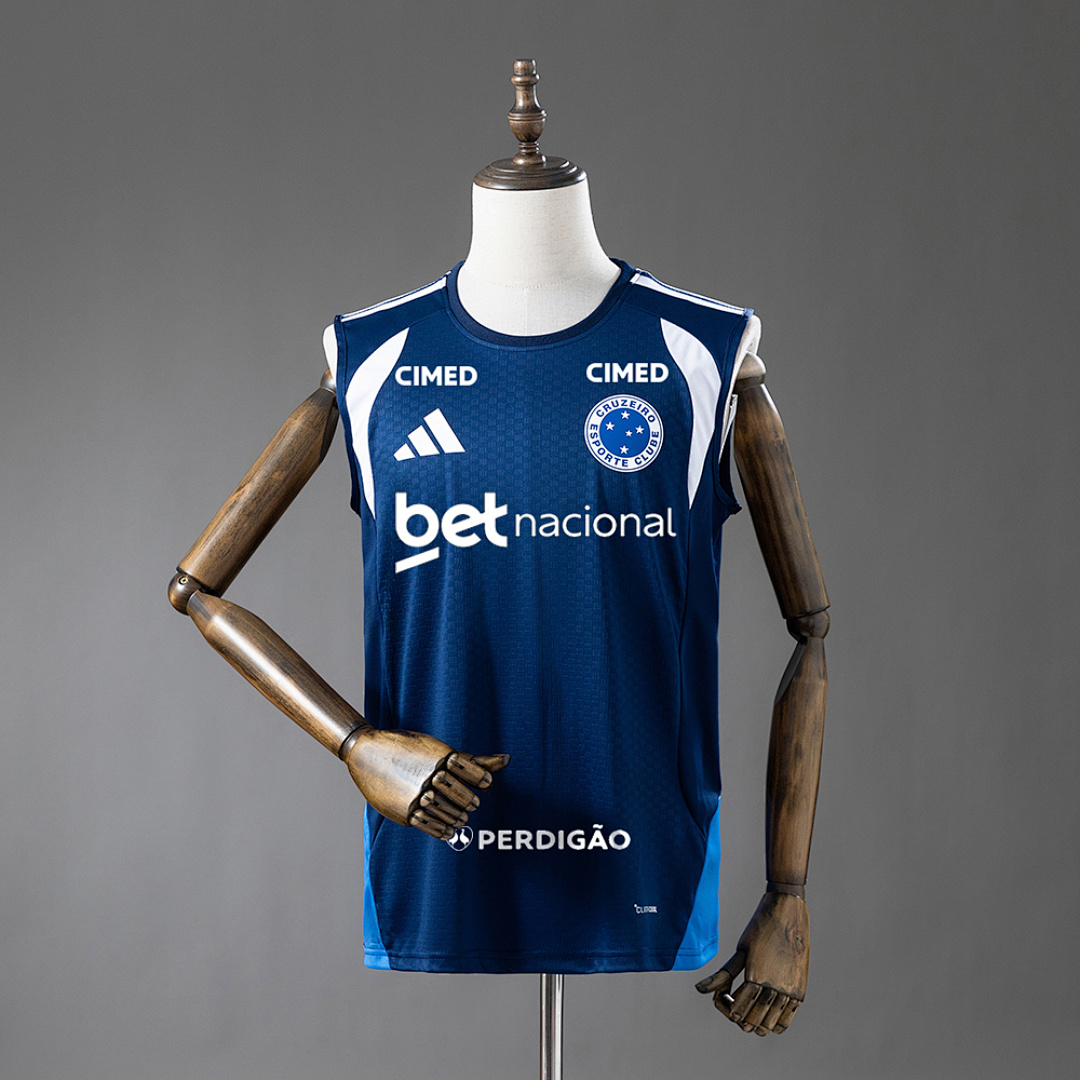 Cruzeiro 26/27 All sponsors Training - Dark Blue Vest Jersey S-4XL 3
