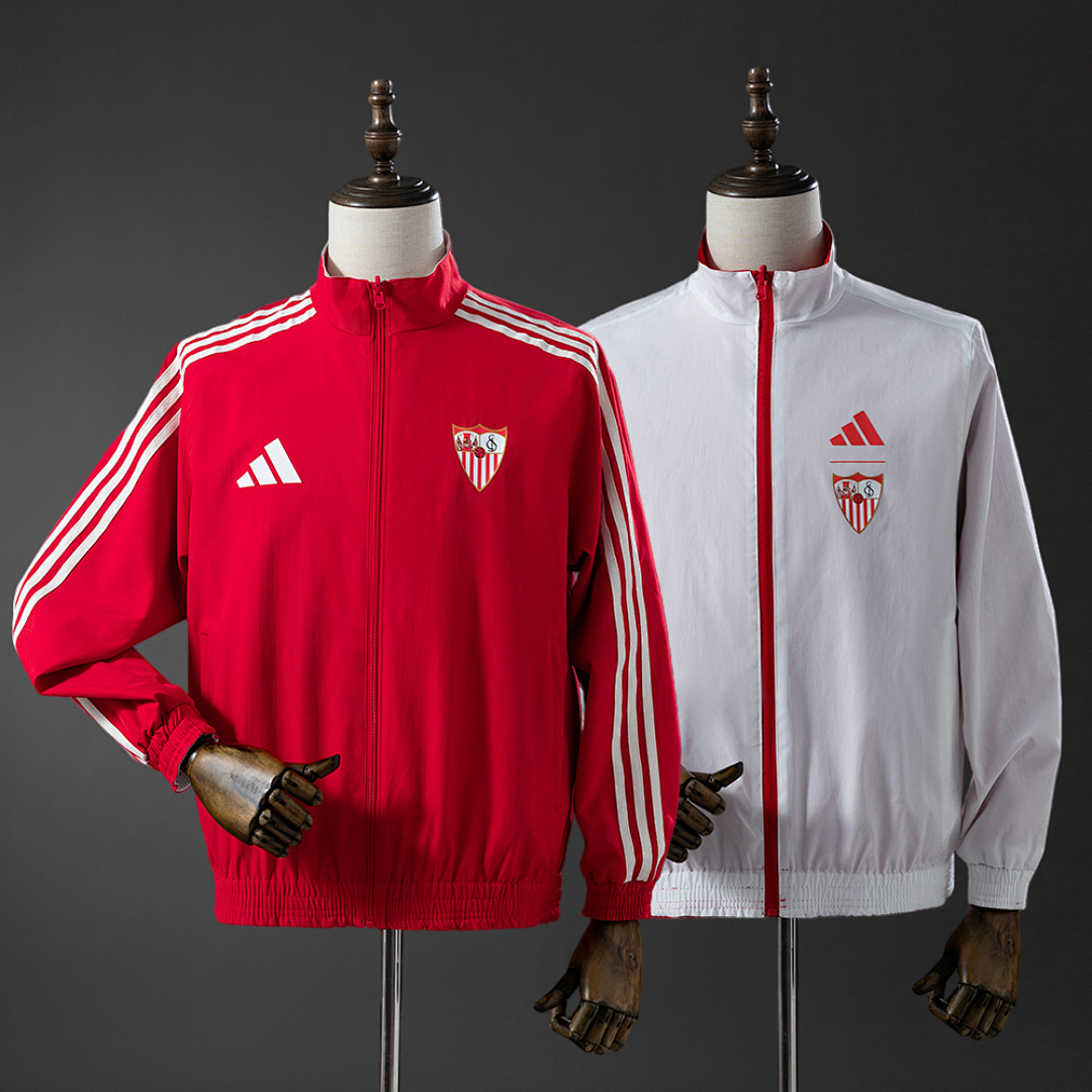 Athletic Bilbao Reversible Jacket Windbreaker - Red & White S-XXL 4