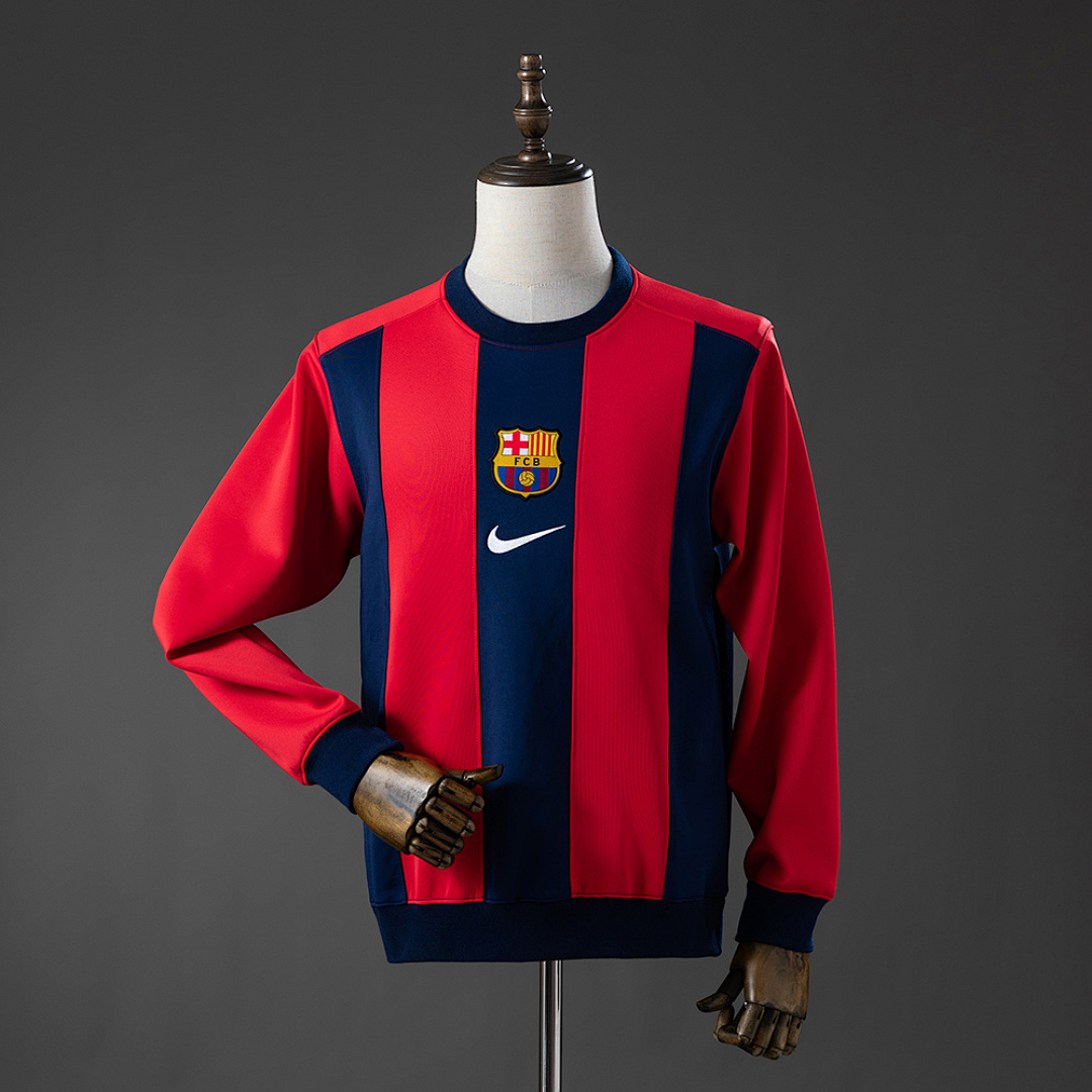 Barcelona Long-sleeved Sweatshirt - Red & Blue M-3XL 3