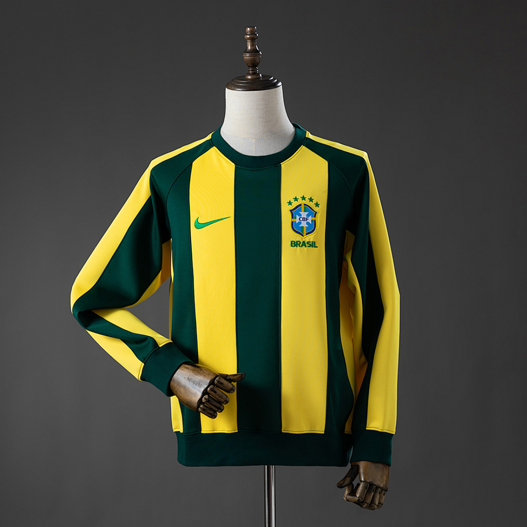 Brazil Long-sleeved Sweatshirt - Yellow & Green M-3XL 3