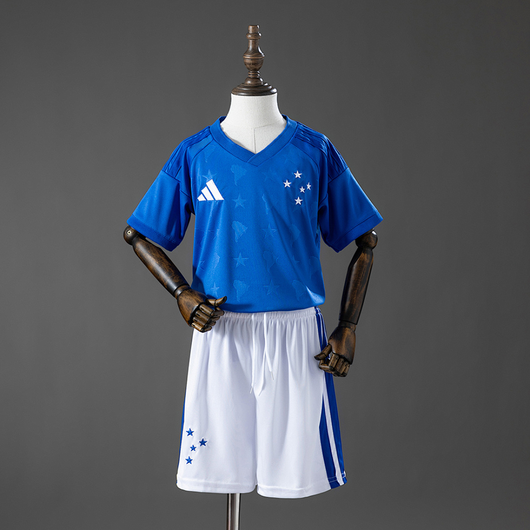 Cruzeiro 26/7 Home kids kit Jersey SIZE 16-28 3