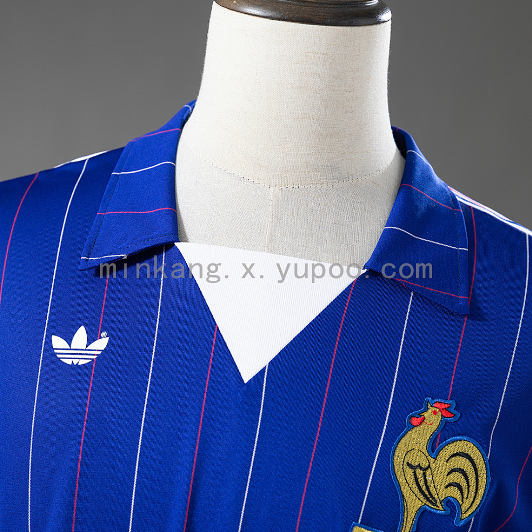 France 80/82 Home Long Sleeve Retro Jersey S-XXL 7
