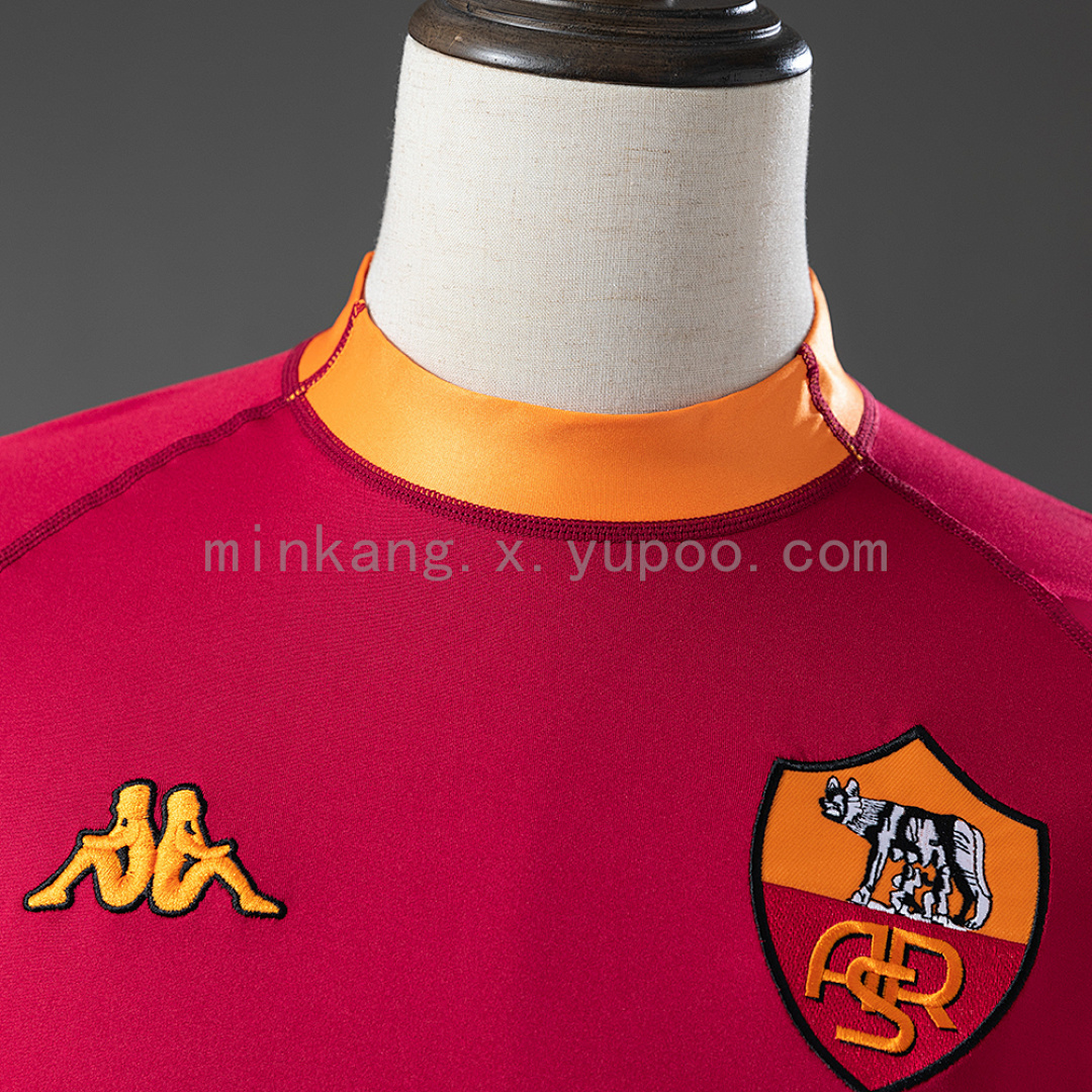 Roma 00/01 Home Long Sleeve Retro Jersey S-XXL 8
