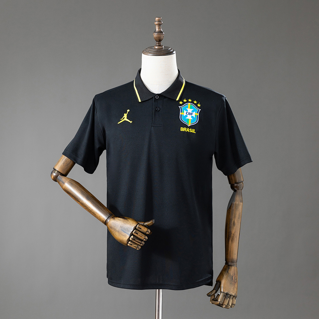 Brazil 2026 Polo Black Jersey S-XXL 2