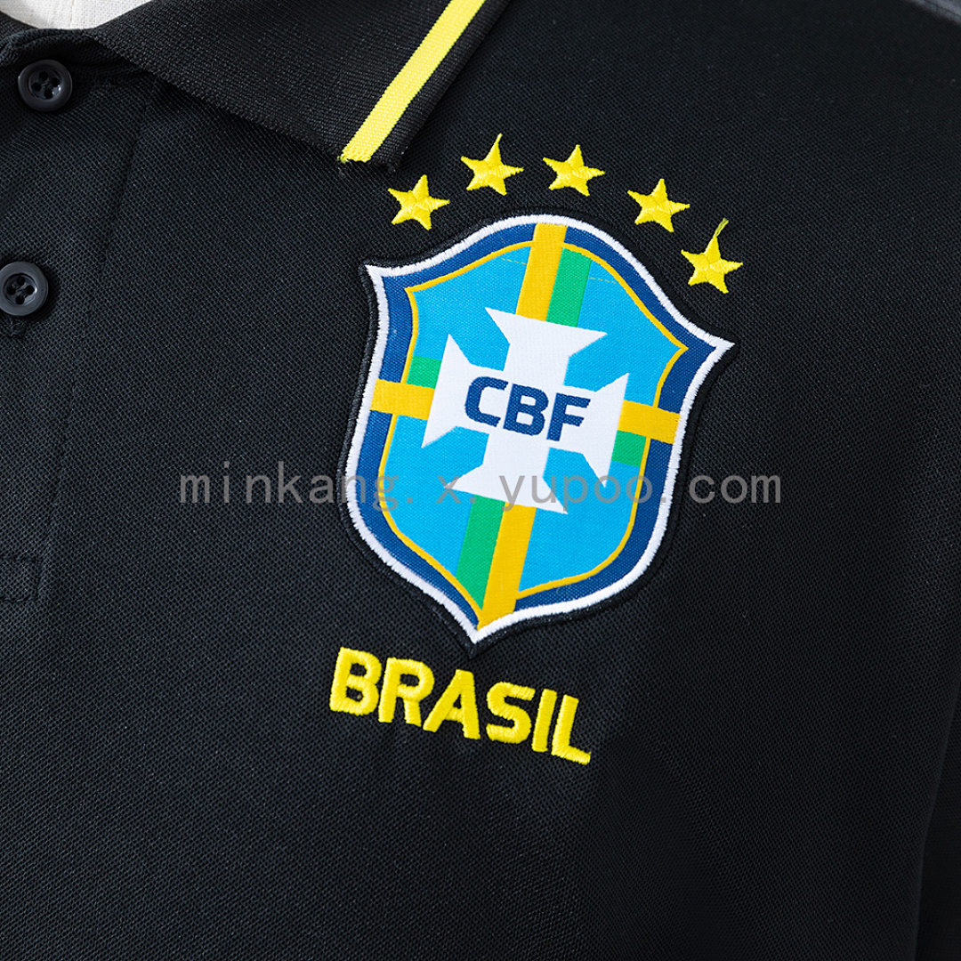 Brazil 2026 Polo Black Jersey S-XXL 7