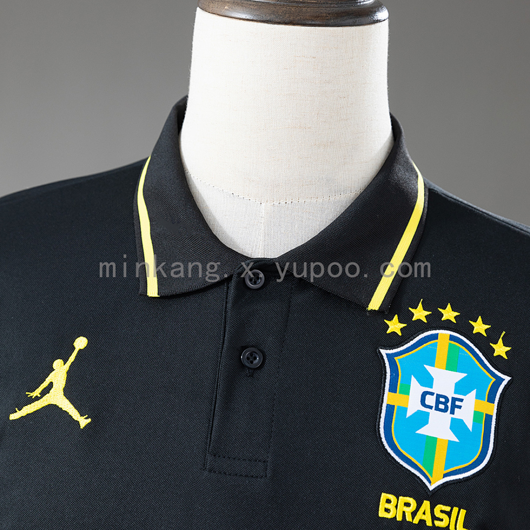 Brazil 2026 Polo Black Jersey S-XXL 8