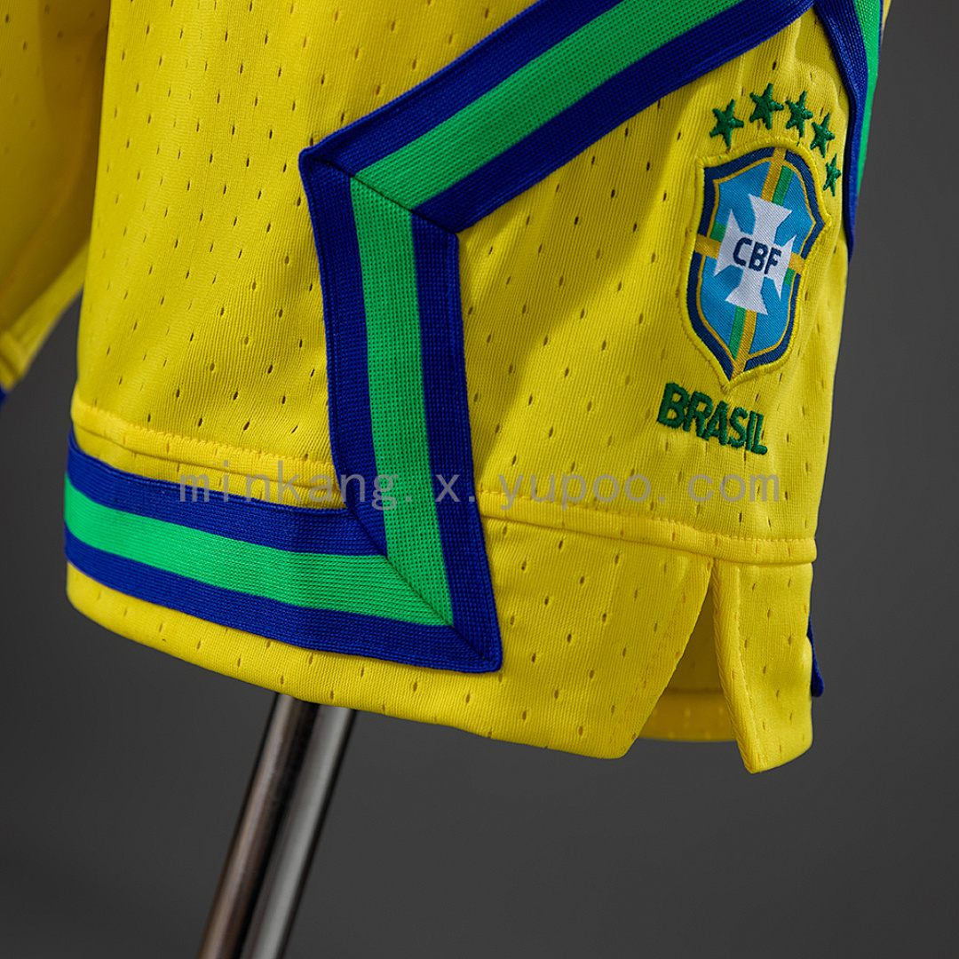 Brazil 2026 Basketball Shorts Yellow S-4XL 8