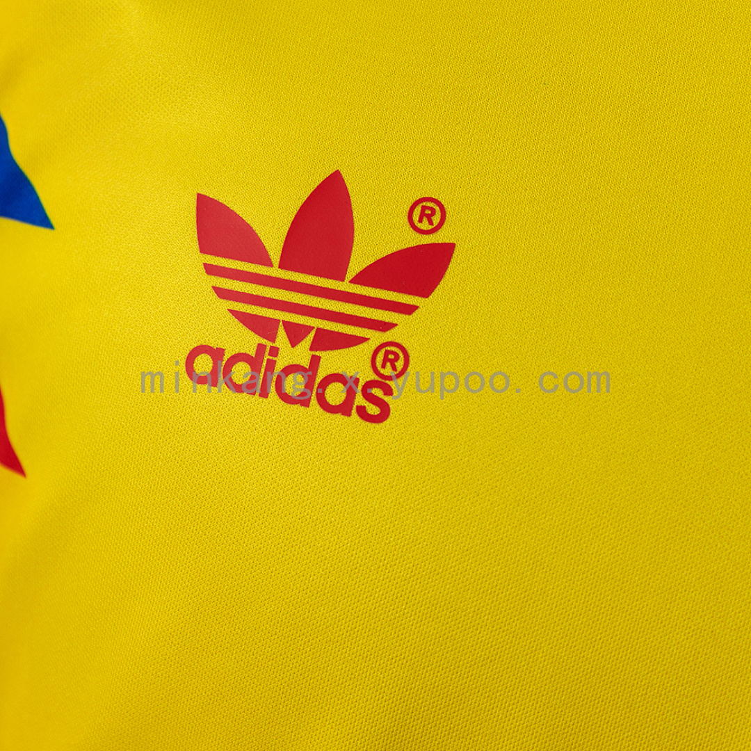 Colombia 1990 Originals Retro Home Long Sleeve Jersey S-XXL 5