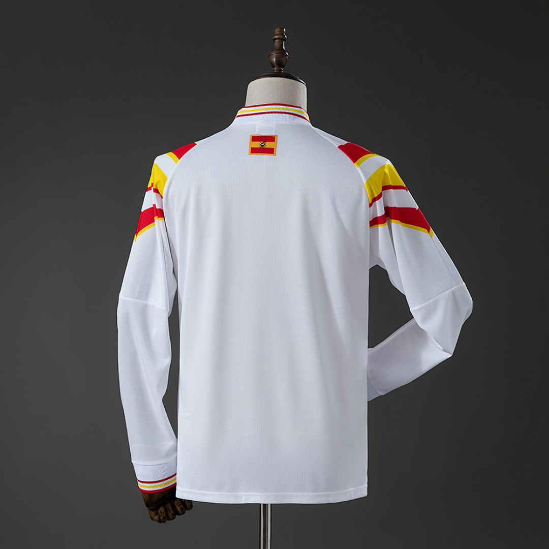 Spain 1996 Away Retro Long Sleeve Jersey S-XXL 3