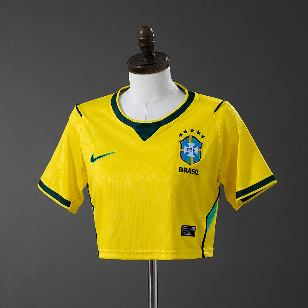 Brazil 2026 Home Women's crop top style Jersey S-XXL 2