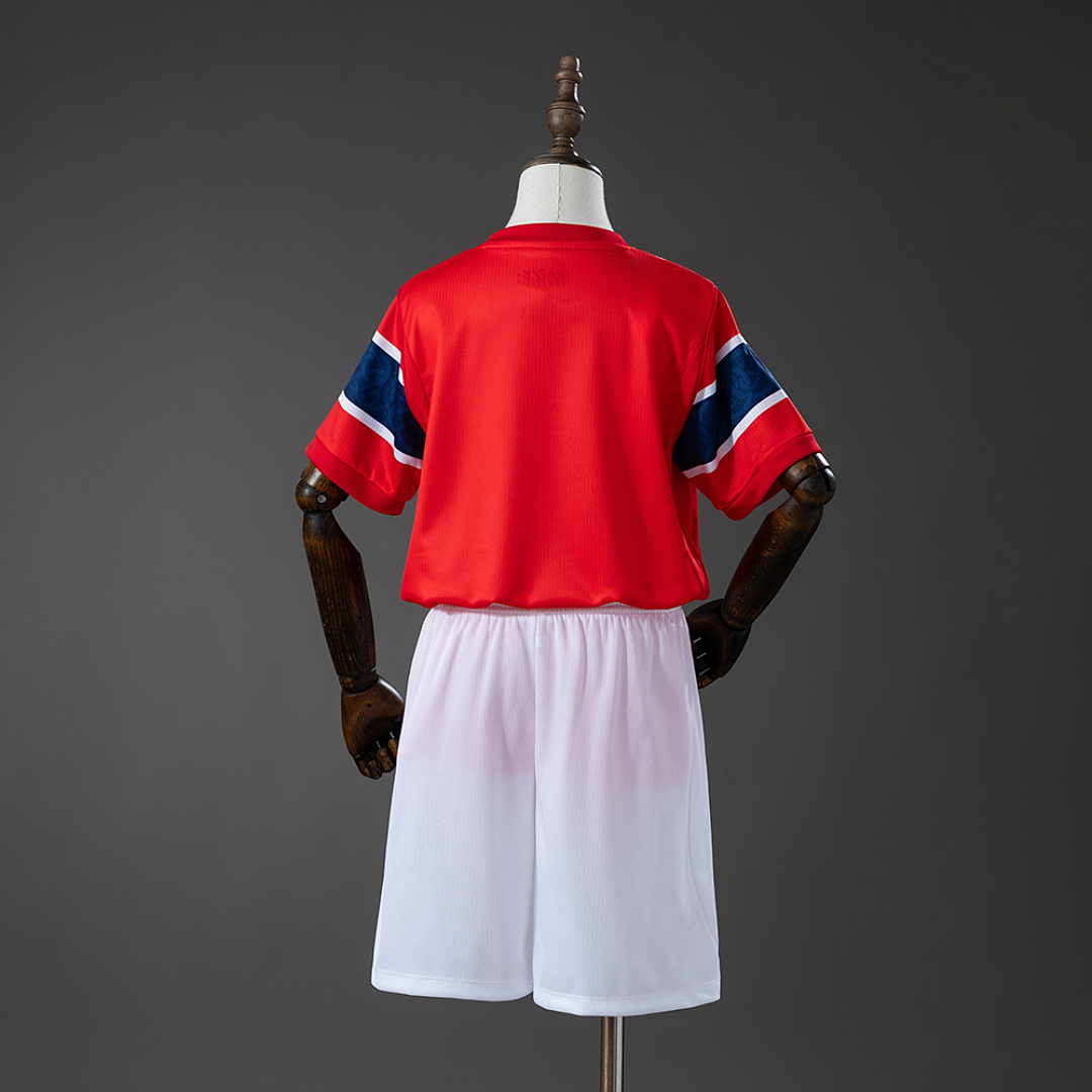 Norway 2026 Home Kids Kit Jersey Size 16-28 3