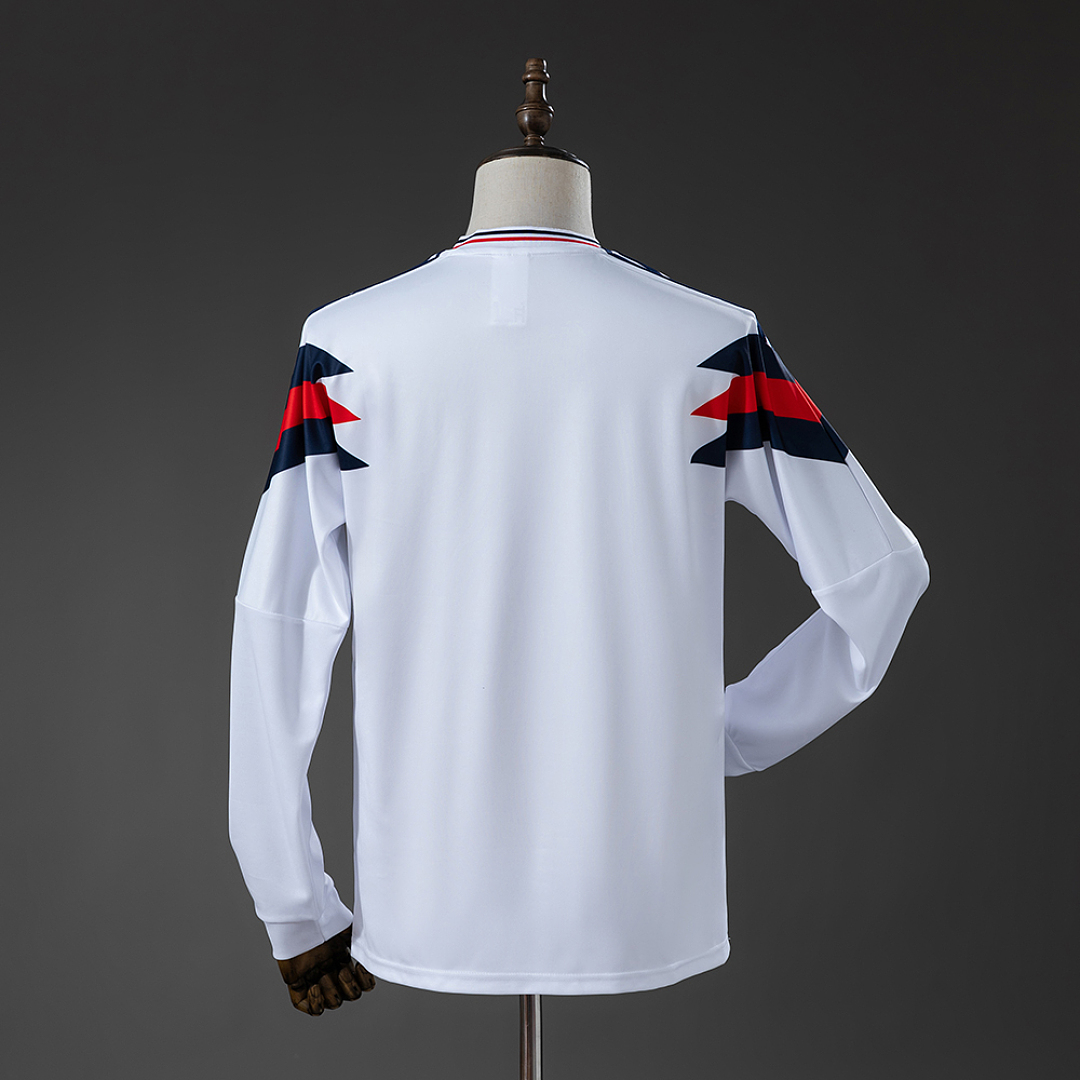 England 1990 Home Retro Long Sleeve Jersey S-XXL 3