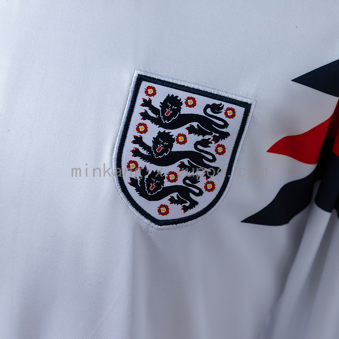England 1990 Home Retro Long Sleeve Jersey S-XXL 6