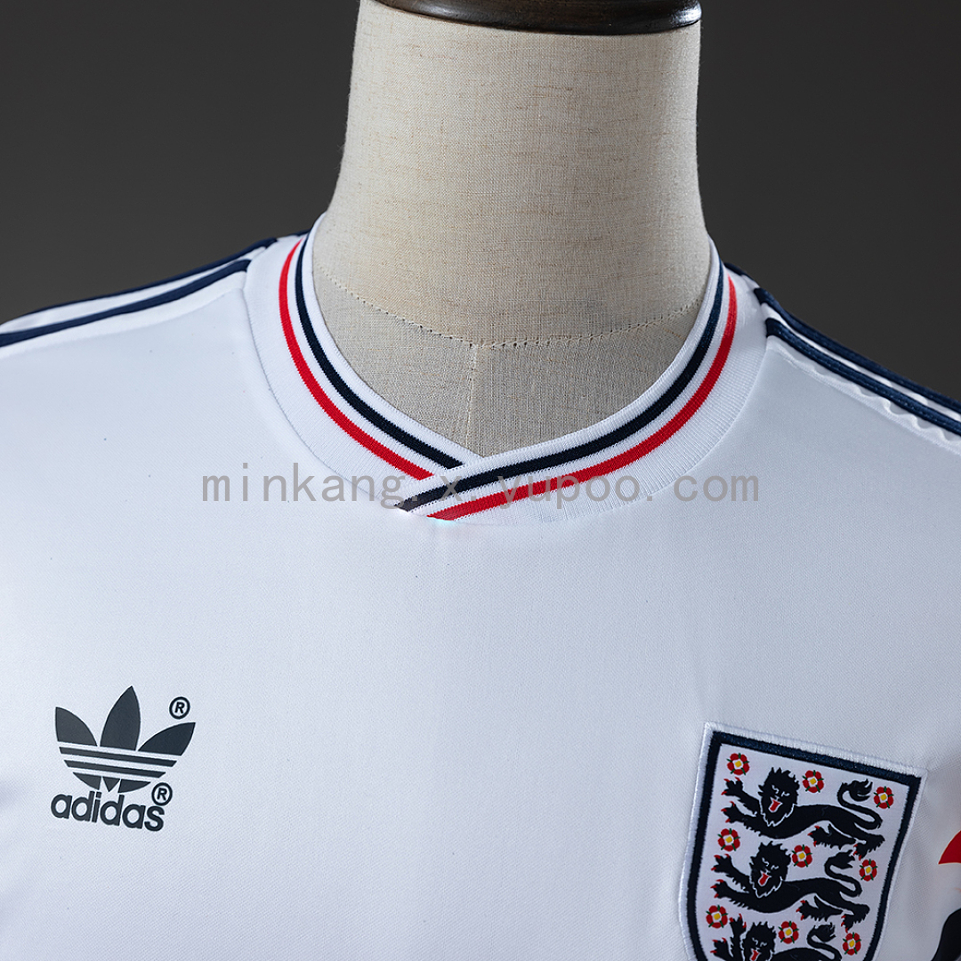 England 1990 Home Retro Long Sleeve Jersey S-XXL 7