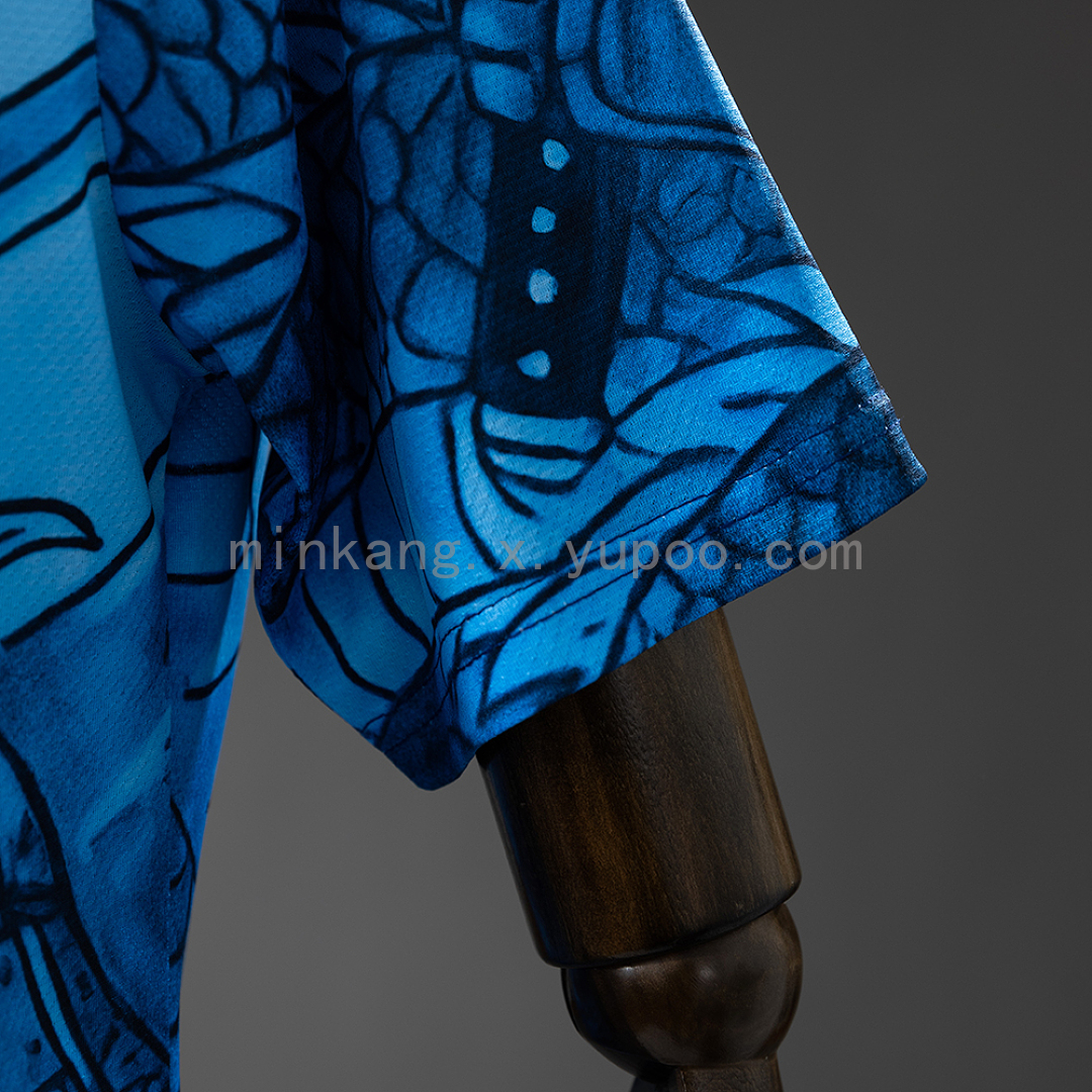 Japan Y-3 Samurai Blue Jersey S-4XL 5