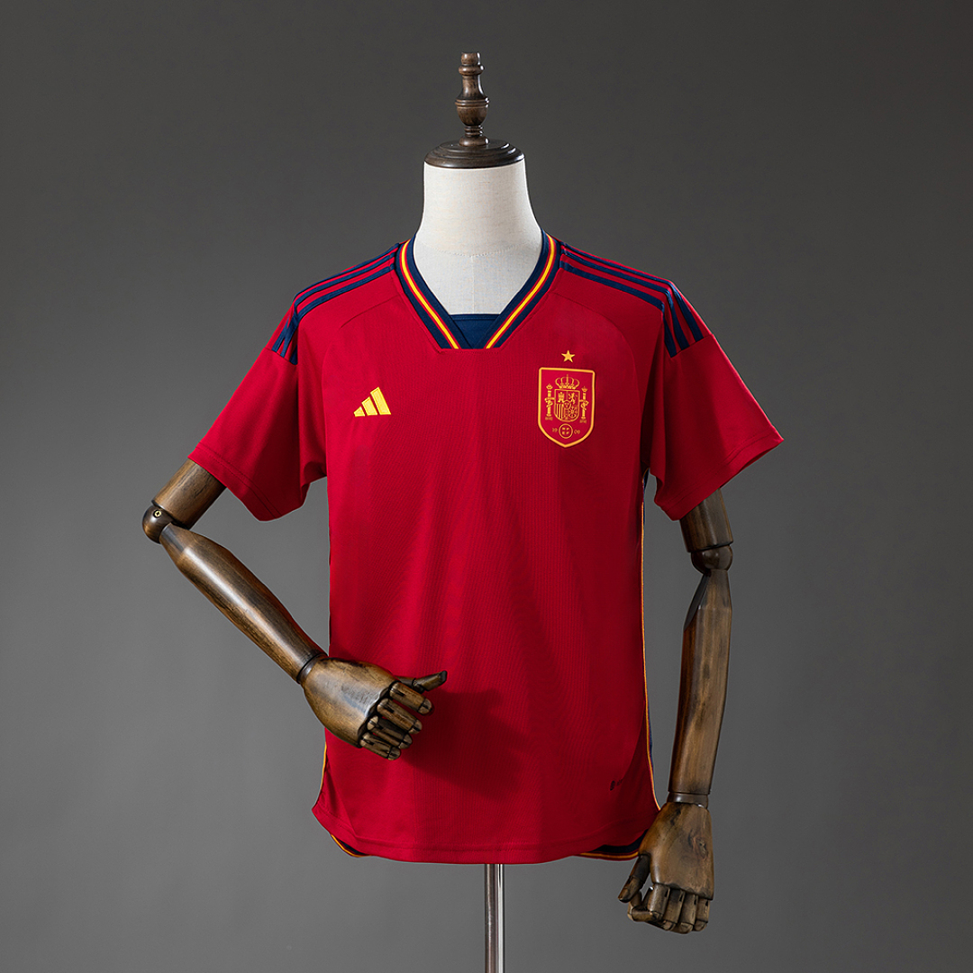 Spain 2022 Home Retro Jersey S-XXL 2