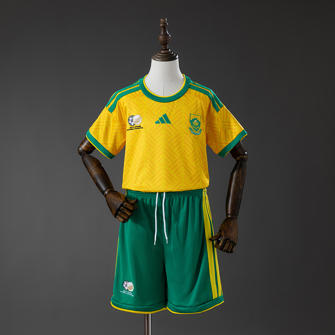 South Africa 2026 Home Kids Kit Jersey Size 16-28 3