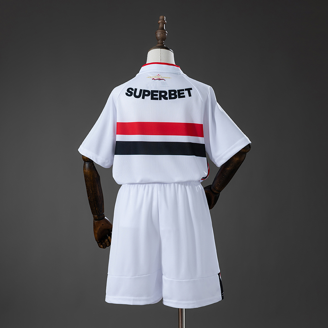 São Paulo 26/27 Home Kids Kit Jersey Size 16-28 2