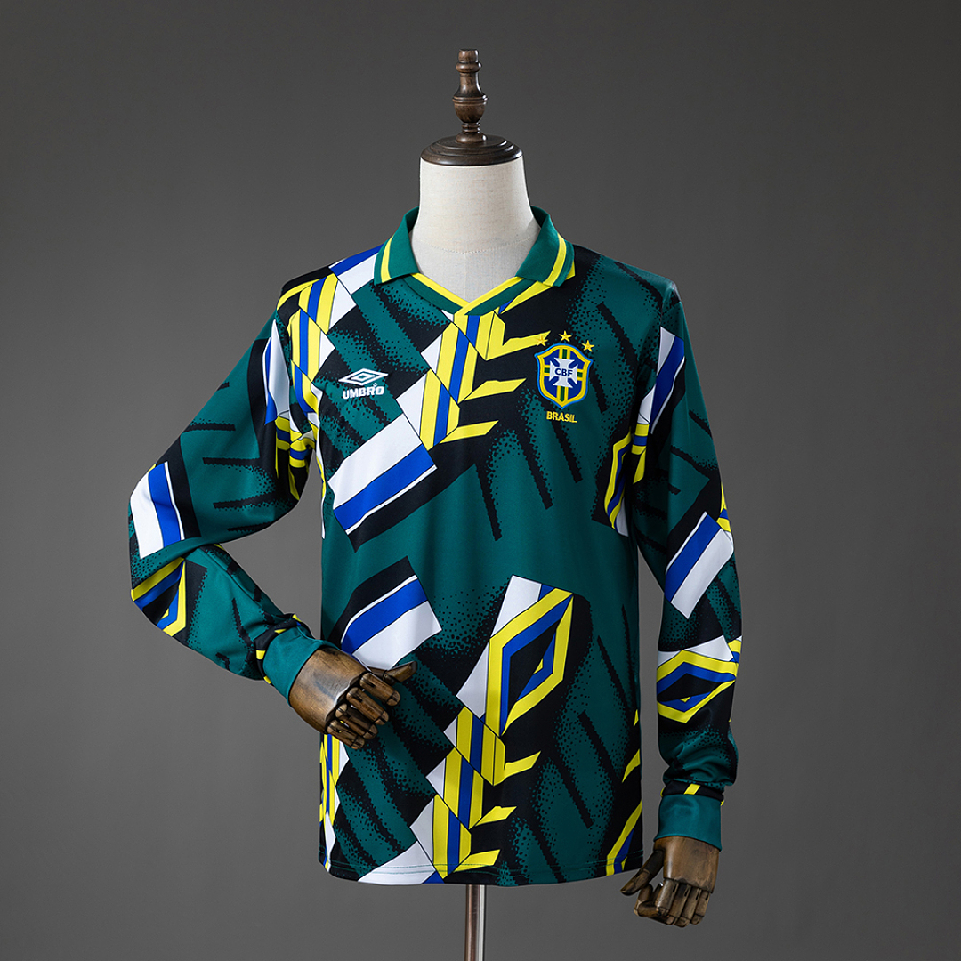Brazil 96/97 Goalkeeper Retro Long Sleeve Jersey S-XXL 3