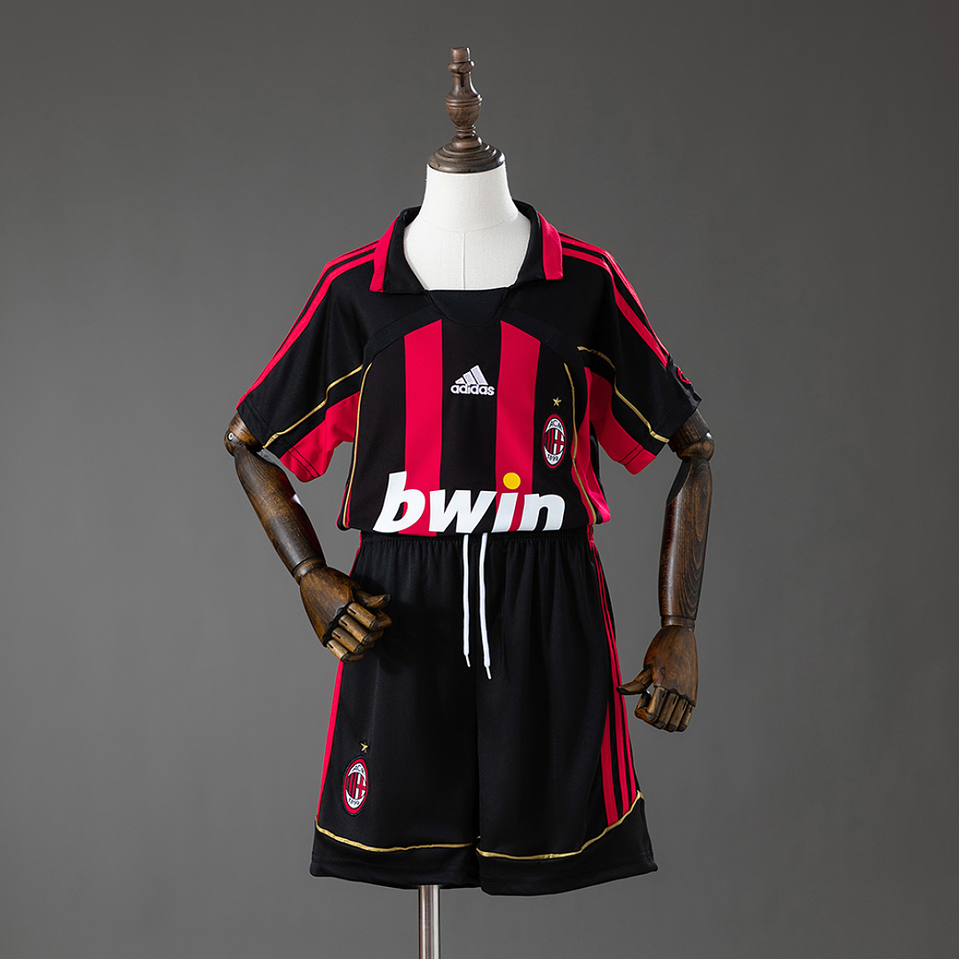 AC Milan 06/07 Home Retro Kids Kit Jersey Size 16-28 2