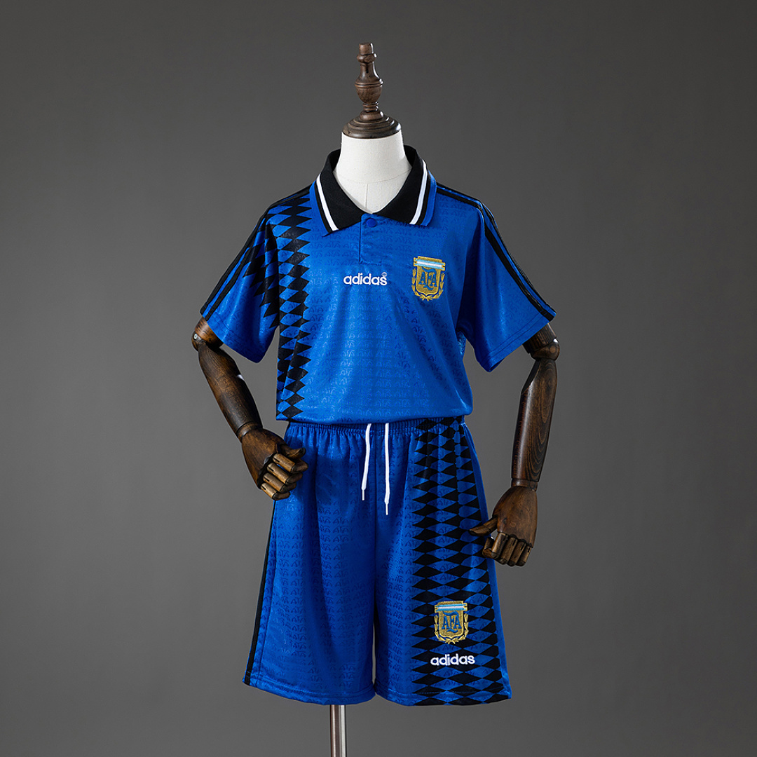 Argentina 1994 Away Retro Kids Kit Jersey SIZE 16-28 3