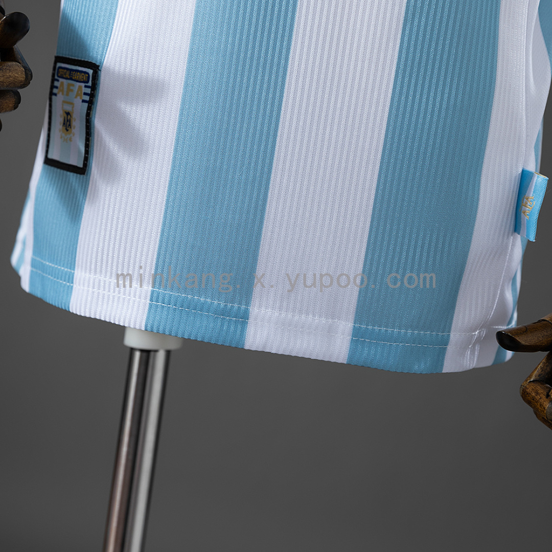 Argentina 1998 Home Retro Kids Kit Jersey Size 16-28 11