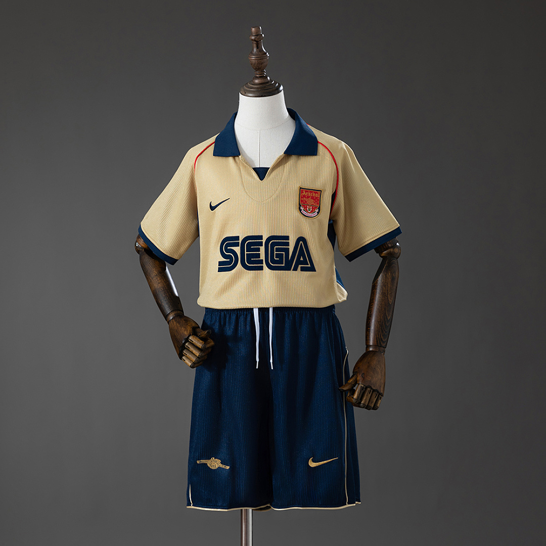 Arsenal 01/02 Away Retro Kids Kit Jersey SIZE 16-28