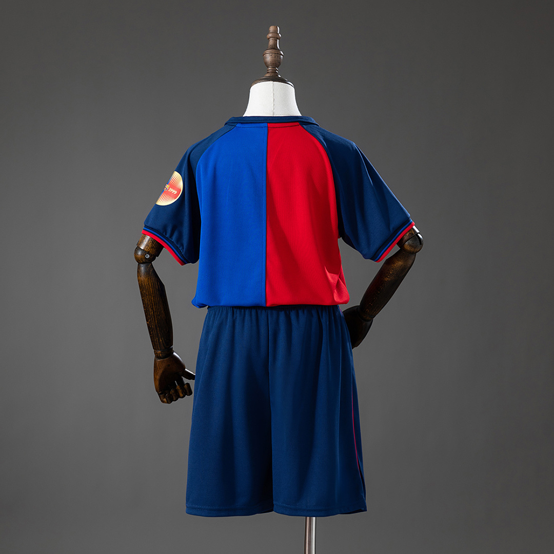 Barcelona 100th Anniversary Retro Kids Kit Jersey Size 16-28 2