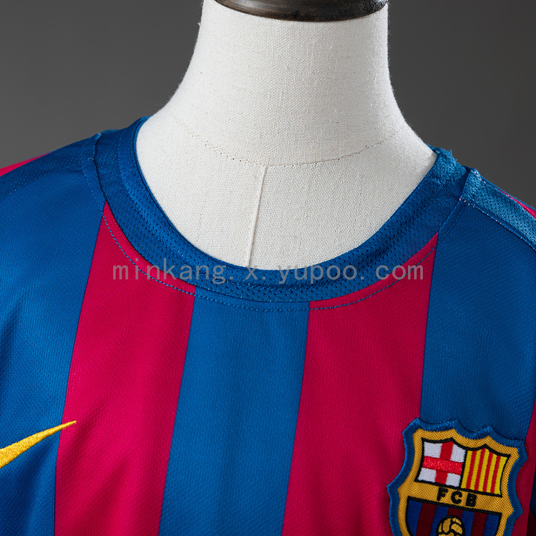 Barcelona 05/06 Home (UEFA Champions League) Retro Kids Kit Jersey SIZE 16-28 9