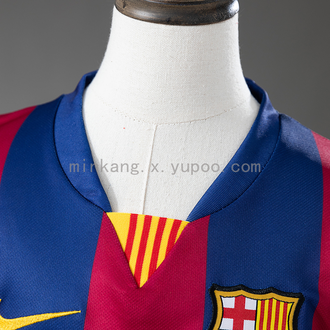 Barcelona 14/15 Home Retro Kids Kit Jersey Size 16-28 10