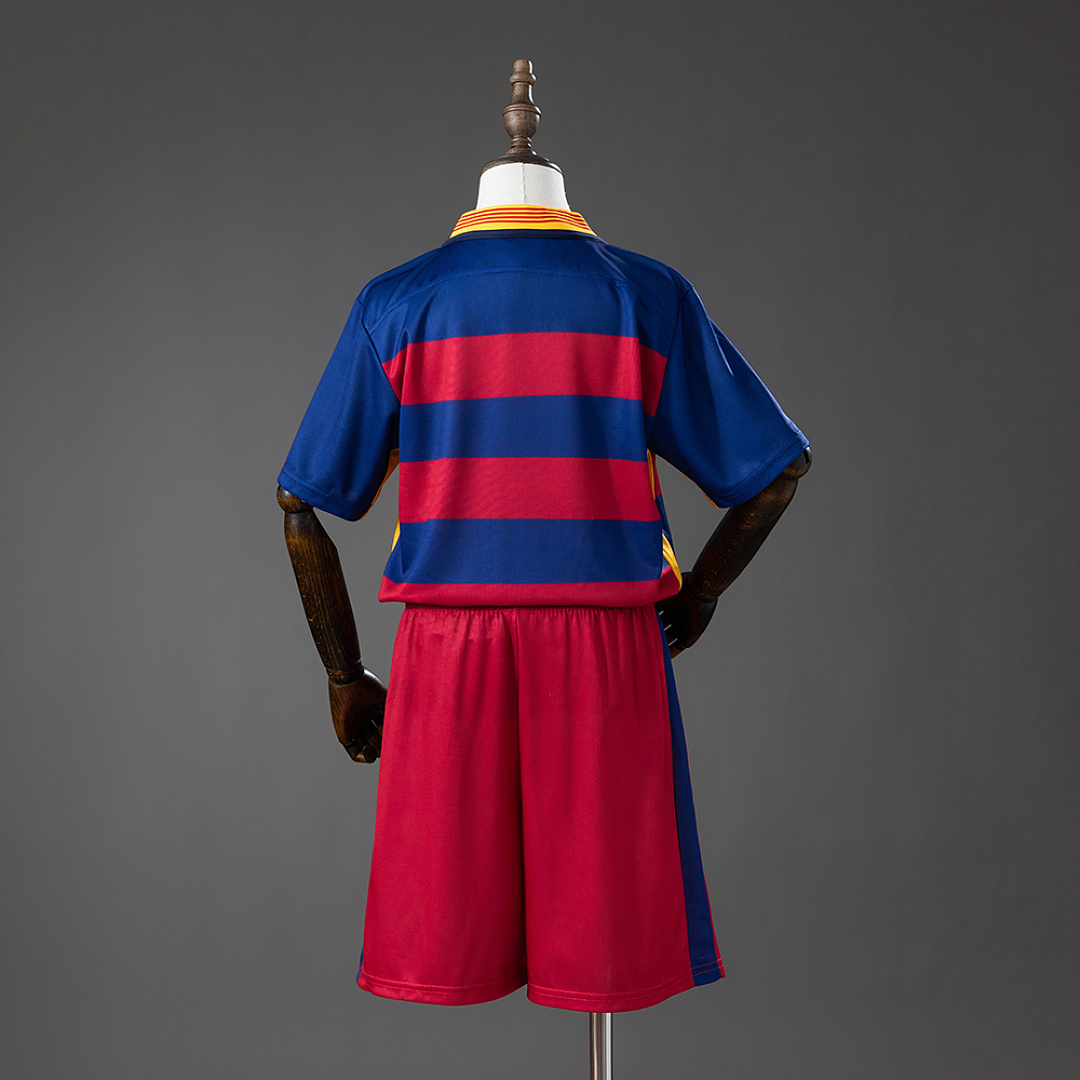 Barcelona 15/16 Home Retro Kids Kit Jersey Size 16-28 2