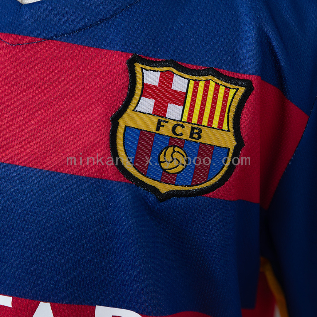 Barcelona 15/16 Home Retro Kids Kit Jersey Size 16-28 8