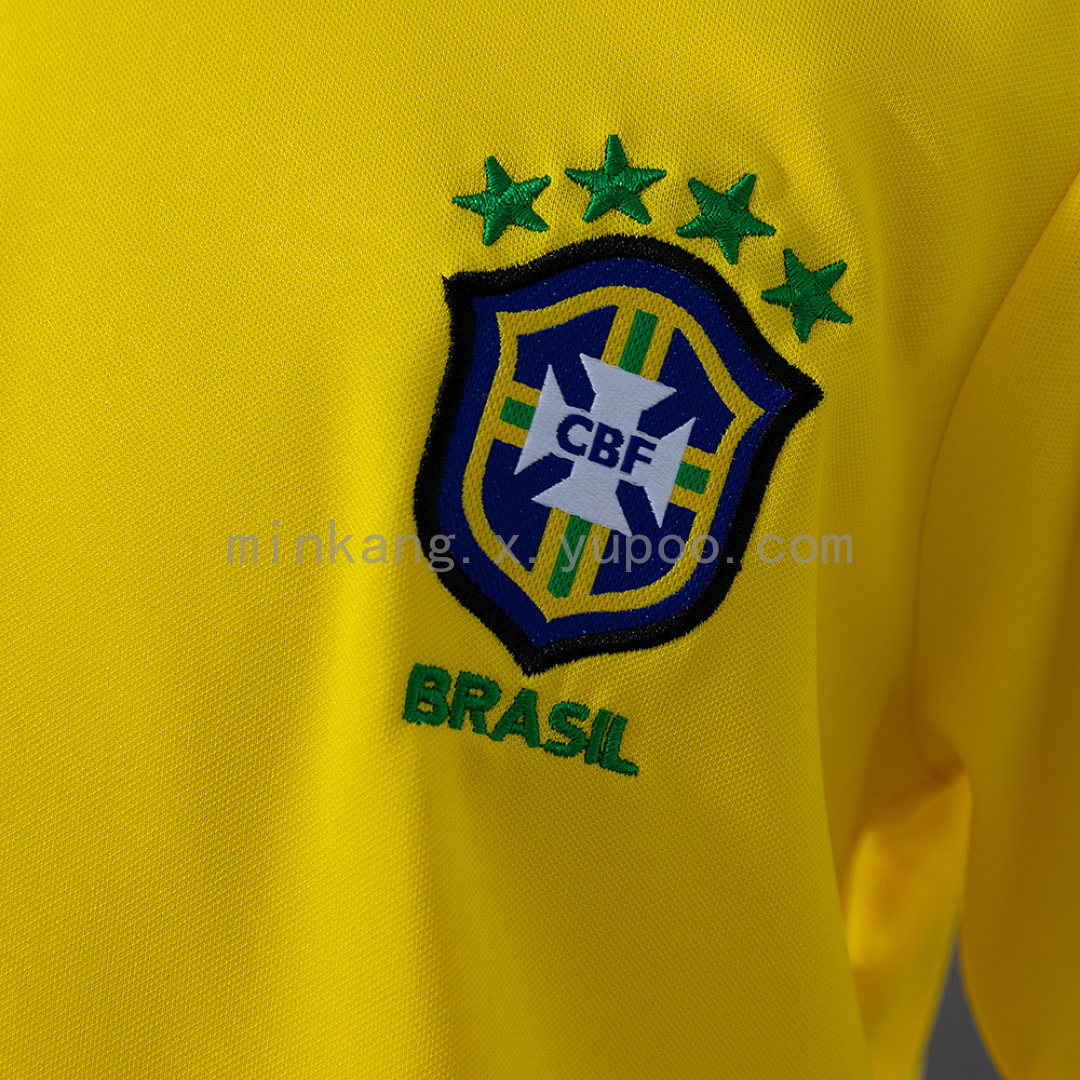 Brazil 1998 Home Retro Kids Kit Jersey SIZE 16-28 8