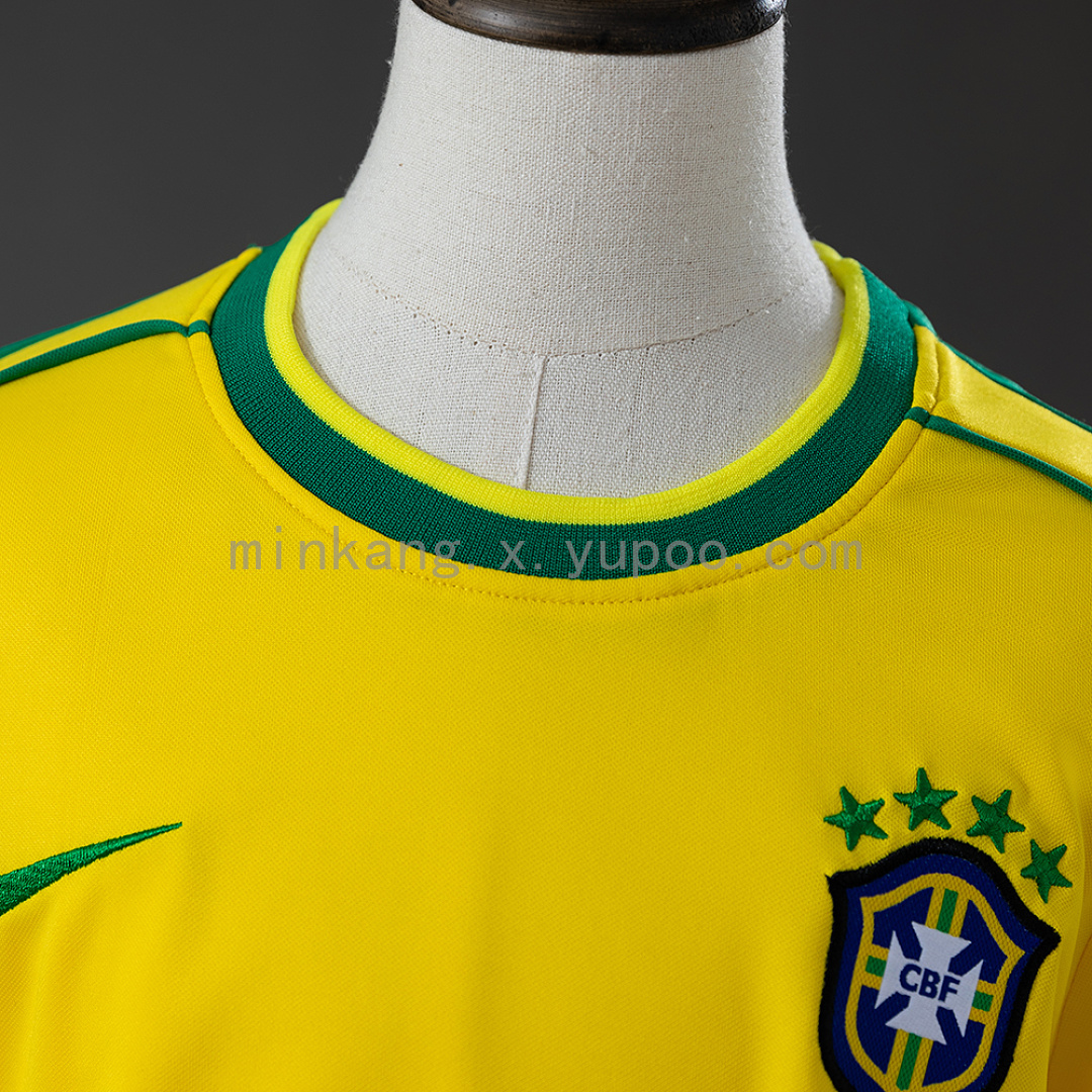 Brazil 1998 Home Retro Kids Kit Jersey SIZE 16-28 9
