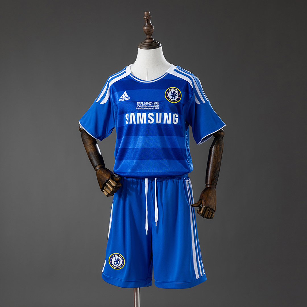 Chelsea 11/12 Home (UEFA Champions League) Retro Kids Kit Jersey Size 16-28 3