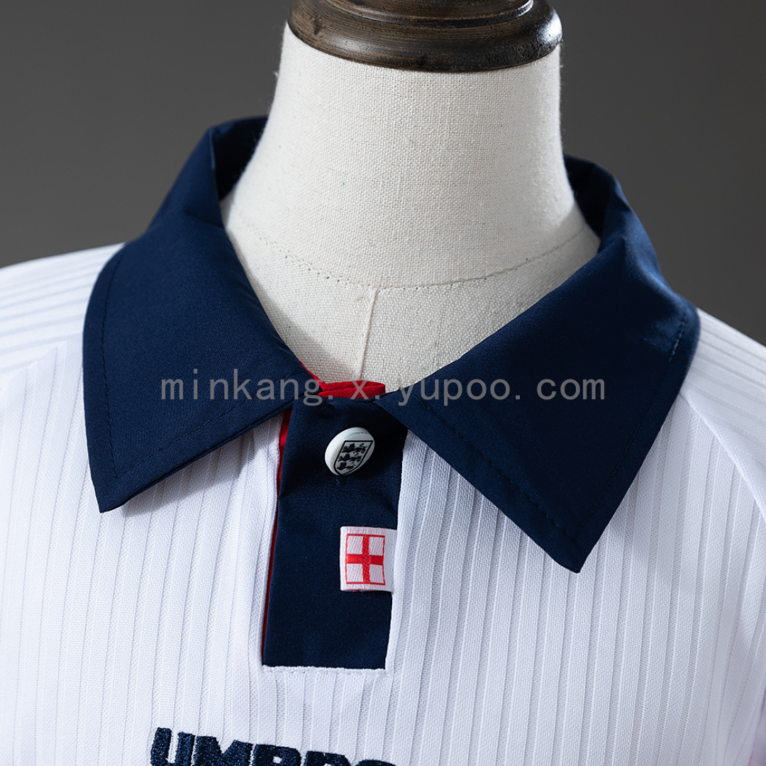 England 1998 Home Retro Kids Kit Jersey SIZE 16-28 8