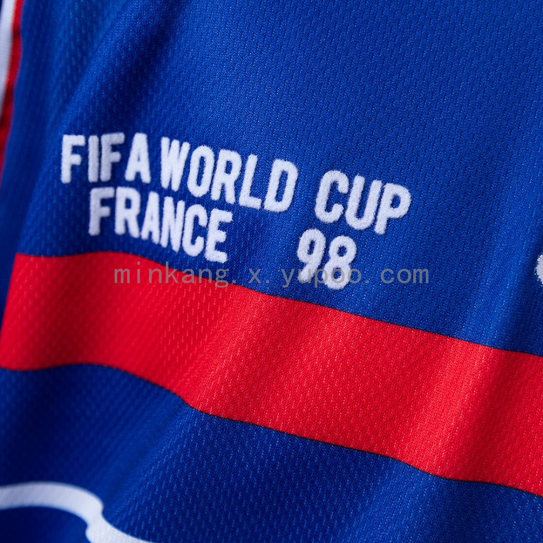 France 1998 Home Retro Kids Kit Jersey Size 16-28 7