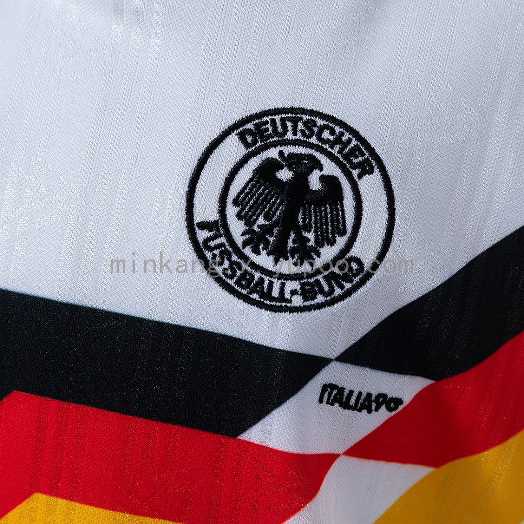 Germany 1990 Home Retro Kids Kit Jersey Size 16-28 8