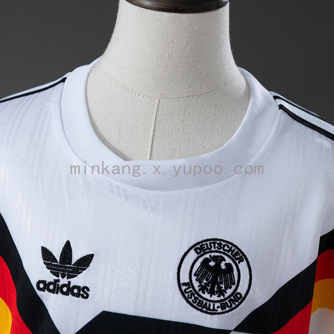Germany 1990 Home Retro Kids Kit Jersey Size 16-28 9